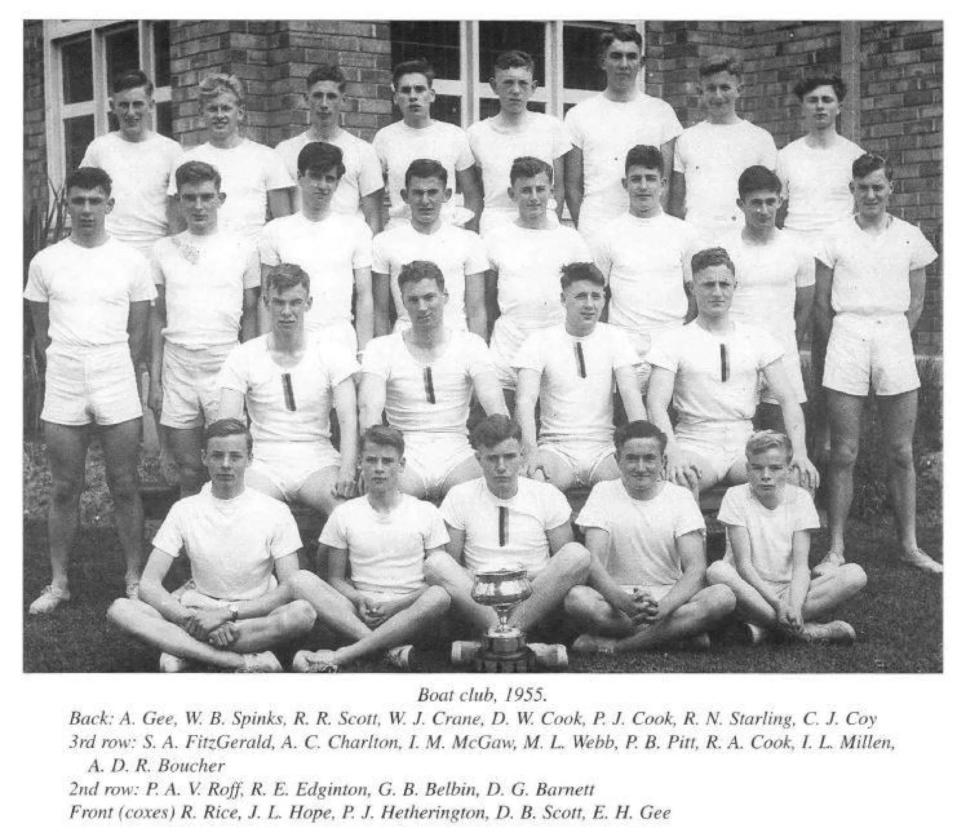 1950 launceston grammar Boat Club 1955