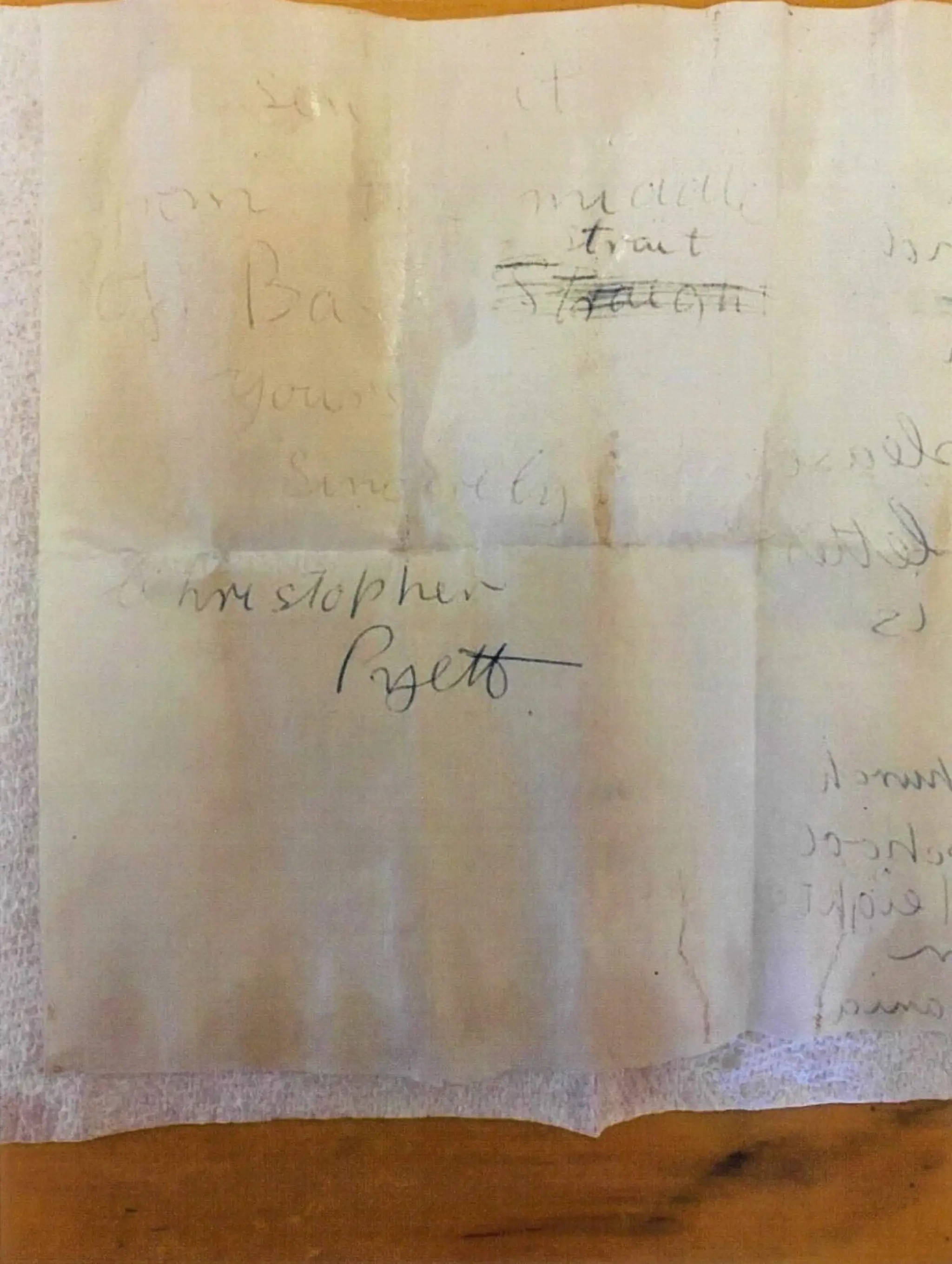 Signed by Christopher